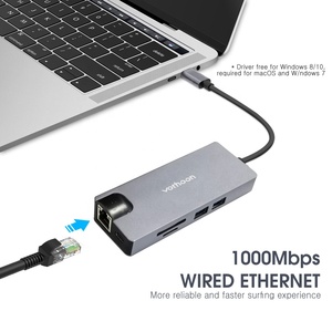 <span class=keywords><strong>8</strong></span> in <span class=keywords><strong>1</strong></span> <span class=keywords><strong>8</strong></span> porte USB 3.<span class=keywords><strong>1</strong></span> tipo hub di c all'adattatore del Hub di 4K HDTV RJ45 USB C per il Pro Hub di MateBook dell'aria di MacBook - Product Image 5