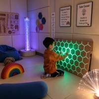 Panel de Luz LED Interactivo con Diseño de Panal de Abeja, Estimulación Visual Táctil, Equipo Sensible al Tacto para Terapia Sensorial
