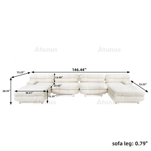 Sofá Seccional Modular ATUNUS de 3 Plazas en Terciopelo Boucle Teddy Color Beige, Estilo Nórdico Minimalista para Sala de Estar, Exhibido en la Feria del Mueble de Milán - Product Image 5