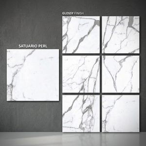 กระเบื้องพอร์ซเลนเคลือบเงา Vistaar สีขาวควันบุหรี่ ขนาด 800x800 มม. ลายหินอ่อน สำหรับปูพื้นภายในสไตล์ยุโรประดับพรีเมียม - Product Image 4