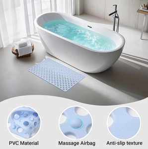 Nuovo Prodotto 2026: <span class=keywords><strong>Tappetino</strong></span> da Bagno Lungo in PVC con Ventose, Rettangolare, con Motivo a Onde, Realizzato a Macchina, per Vendita all'Ingrosso - Product Image 6