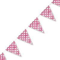 Publicité promotionnelle décorative en tissu polyester imprimé triangle fanion drapeau bruant