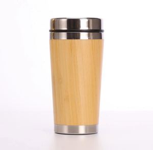 Premium Bamboo Stainless Steel Vacuum Insulated Thermo Bottle 500ml Double Walled Coffee <b>Tea</b> <b>Infuser</b> Tumbler 12-24 Hours Thermal - Product Image 5