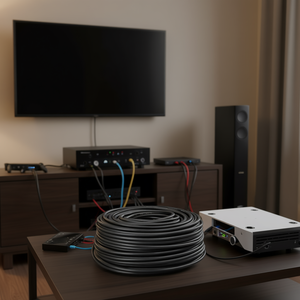 Câble coaxial Volteck CABCO-59 RG59, rouleau de 100 m pour la transmission audio et vidéo, emballage sur bobine en plastique, signal de haute qualité - Product Image 2