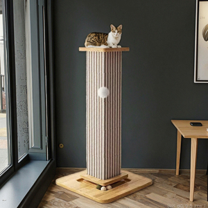 Bài viết cào mèo cột La Mã bán chạy nhất Rất dễ cài đặt. Nó được làm bằng gỗ rắn thân thiện với môi trường. - Product Image 1