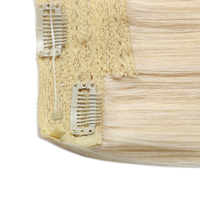 Extensions de cheveux Halo en cheveux humains Remy, invisibles, réglables, sans dommage, à pose rapide, pour événements de mariage et fêtes, pour un look glamour.