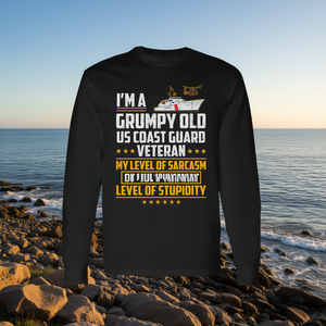 Camiseta de manga larga Grumpy Old Us Coast Guard Veteran, humor sarcástico del USCG retirado - Product Image 3