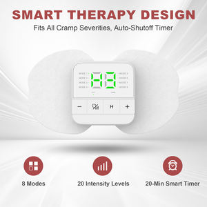 Stimulateur musculaire à 8 modes avec fonction de minuterie, soulagement des douleurs menstruelles, rechargeable par type C, appareil de stimulation électrique par ondes tens - Product Image 4