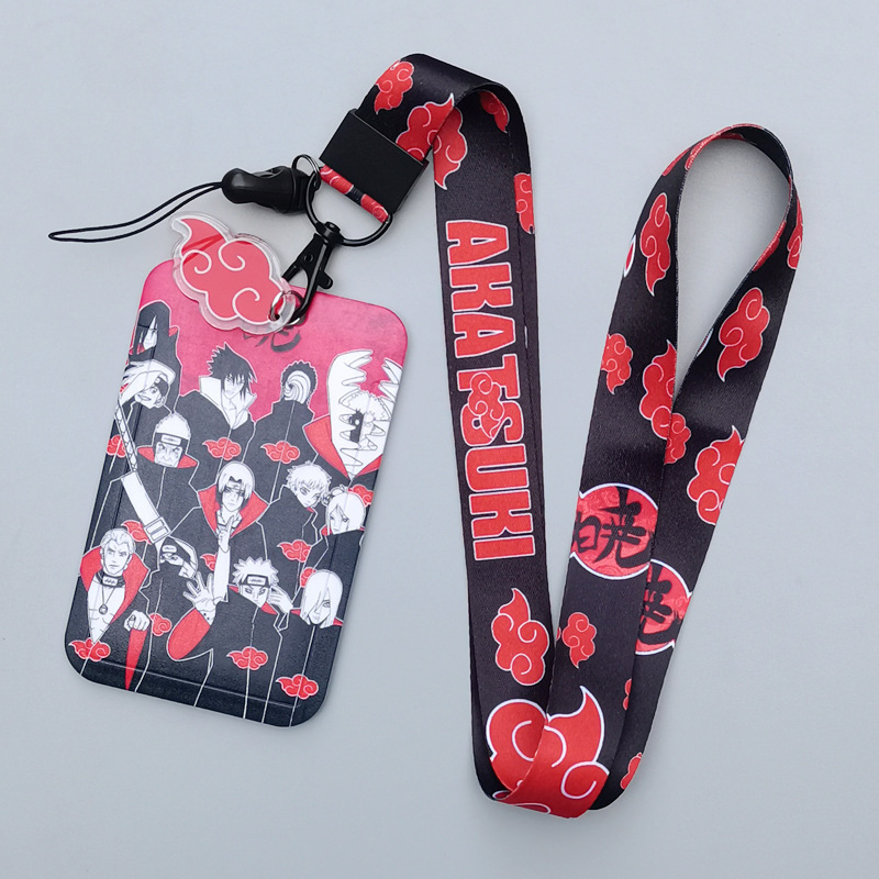 ID Name Badge Anime Cool Cartoon Ninja Card Holder Portable Custom Plastic Card Case Anti-Lost Lanyards Wholesale Card Cover Image 4