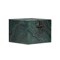 Service à thé en argile violette avec boîte de brocart boîte de papier plat de spécialité rigide doublure en éponge pour utilisation de bougie emballage cadeau Souvenir