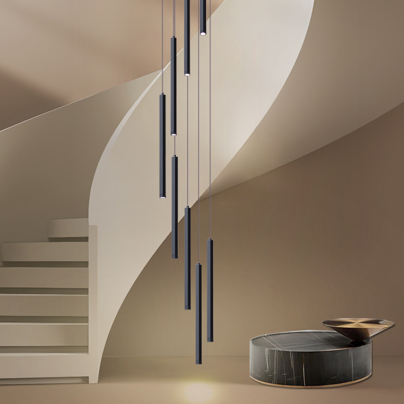 Modern LED Pendant Lights Duplex Villa Staircase Chandelier Kitchen Dining Living Room Lamp Minimalist Luster Chandeliers