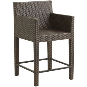 Reposabrazos de ratán tejido de aluminio retro clásico Silla de barra alta Bistro al aire libre <span class=keywords><strong>Restaurante</strong></span> y muebles de hotel Juegos de jardín Bar al aire libre - Product Image 5