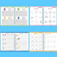 Cahier de pratique magique grand format avec lignes pointillées pour la calligraphie précoce des enfants d'âge préscolaire