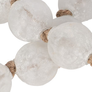 Ghirlanda di perline in vetro smerigliato con corda di iuta per decorazioni domestiche, mensole e tavolini da caffè - Product Image 4