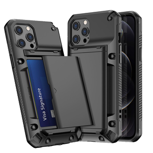 เคสโทรศัพท์สำหรับ 17 ProMax พร้อมช่องใส่บัตรและที่วาง ดีไซน์เรียบง่าย วัสดุ PC+TPU ป้องกันการกระแทกและป้องกันการตก - Product Image 1