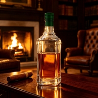 Mini bouteille de vin, vodka, brandy, gin, spiritueux, liqueur en céramique dorée en forme d'étoile de 250 ml avec bouchon