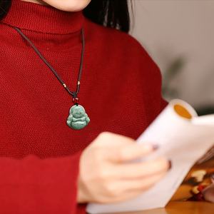 Jadeite Natural Buddha Liontin Fashion Wanita High-End Perhiasan Giok Grosir FG47 - Product Image 5