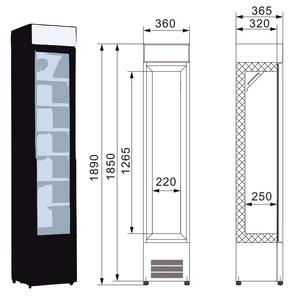 <strong>Slim</strong> Upright Commercial 105L Glass Display Ice Cream Popsicle <strong>Freezer</strong> SD-105L - Product Image 4