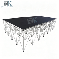 Scène modulaire portable en aluminium à montage rapide pour événements, concerts, mariages, chorales et spectacles