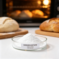 Acétate de sodium E262 de qualité alimentaire, stabilisateur de pH, agent anti-spoilage pour les repas prêts à consommer et les aliments de commodité