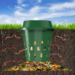 Contenedor de Compostaje Ecológico de Plástico Moderno para Desechos de Cocina, Uso <span class=keywords><strong>en</strong></span> Exteriores con Orificios de Ventilación - Product Image 2