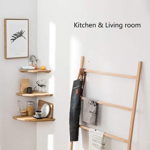 <b>Wall</b> Mounted Corner Shelf White 2 Tier For Kitchen Storage And <b>Display</b> - Product Image 4