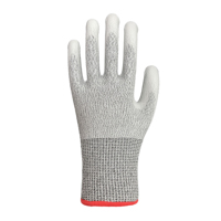 Gants de sécurité anti-coupure 13G HPPE, paume enduite de PU renforcée en acier, niveau de coupe ANSI 5, EN388 5/TEAR 4, résistants aux déchirures