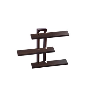 Walnut-colored wooden shelving set of 4 pieces, bathroom <b>shelf</b>, country style wall <b>shelf</b>, suitable for living room and <b>bedroom</b>. - Product Image 5