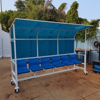 Banc de football VIP portable et mobile Sièges de stade de football pour joueurs de football Sièges de banc substituts Abris d'équipe Stands Chaise