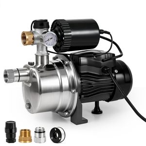 Pompe de surpression d'eau Enkreefi 3/4 HP en acier inoxydable 1050 GPH 110V avec fonction marche/arrêt automatique pour puits peu profond domestique - Product Image 1