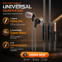 Écouteurs filaires intra-auriculaires 3,5 mm de bonne qualité à bas prix avec micro, basses haute fidélité et réduction du bruit pour téléphone portable