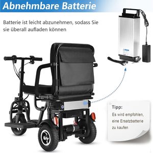 DOTMALL S0DDO093 <b>Foldable</b> <b>Scooter</b> with 25km Range for Seniors' <b>Mobility</b> - Product Image 5