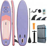 Planche de paddle gonflable antidérapante avec pont en EVA et technologie Drop Stitch pour sports nautiques et yoga, avec kit de pompe