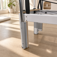 Table de Pilates Cadillac Reformer 3-en-1 en alliage d'aluminium avec kit complet de ressorts et système de poulies à cordes pour studio commercial et salle de sport