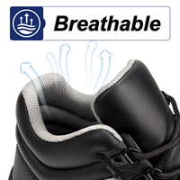 Bottes de travail isolantes JIANKUN pour hommes, 6 kV, en cuir véritable, avec embout en acier, doublure respirante, antistatiques, pour la construction et l'exploitation minière