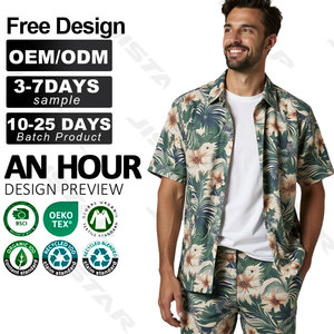 Camisa Hawaiana de Verano para Hombre al por Mayor con Estampado Floral de Calavera Personalizado, Cuello Mao, Abotonadura Sencilla, Transpirable y de Manga Corta - Product Image 6