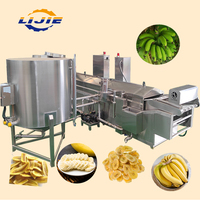 Ligne de production automatique professionnelle de chips de banane et de plantain avec mélangeur et friteuse, capacité de 50 à 100 kg/h