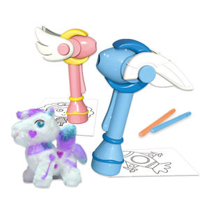 Mini imprimante à jet d'encre couleur électrique stylo jeu garçon jeux de couleur outils et matériaux d'art avec autocollant stylo <span class=keywords><strong>aquarelle</strong></span> <span class=keywords><strong>animaux</strong></span> en peluche - Product Image 1