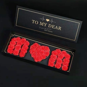 High Quality Mother's Day Gift Box Rectangular Window Opening Box Flower Bouquet Mom Flower Gift Box