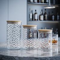 Pot en verre rond scellé tricolore, compatible micro-ondes, anti-poussière, passe au lave-vaisselle, écologique, avec couvercle
