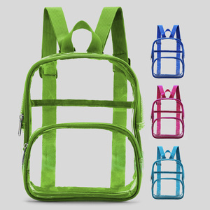 Mochila Transparente Clara - PVC Resistente, Multicolor, Para Estadios Y Escuela