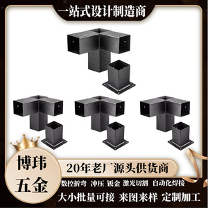 Metal Angle Brackets 4x4 Inch Heavy Duty Beam Column Connectors For Wooden House Support Hardware - Product Image 5