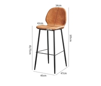Tabouret de bar en fer européen, vente en gros d'usine, pour restaurants et cafés, usage commercial, design durable