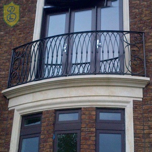 Stylish <span class=keywords><strong>wrought</strong></span> sắt ban công lan can đơn giản ngoài trời nhà thiết kế hình ảnh sắt thép hệ thống lan can - Product Image 6