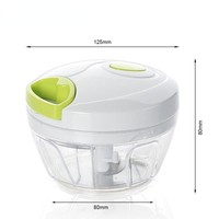Keuken Accessoire 400Ml Plastic Handleiding Pull Mini Voedsel Chopper Thuisgebruik Knoflook Twister Mini Handleiding Voedsel Chopper Groentensnijder