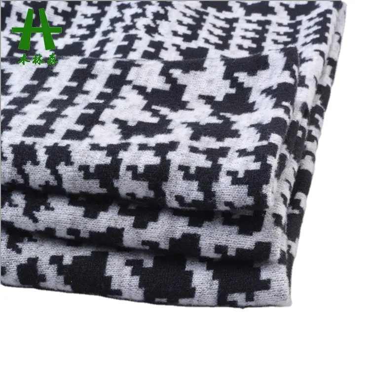 Upigers — sweat-shirt en Polyester imprimé, Textile fin fin extensible, noir, blanc, pied de poule, Angora