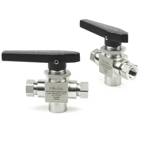 High pressure 2 way 3 way male NPT BSPT tube 6mm 8mm ball valve cng valves