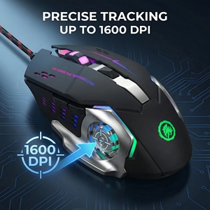 Ratón Inalámbrico <span class=keywords><strong>RGB</strong></span> para Juegos, Recargable, Ergonómico, Diseño FPS, Botones Programables, Carcasa Metálica, Retroiluminación LED para PC y Portátiles - Product Image 3