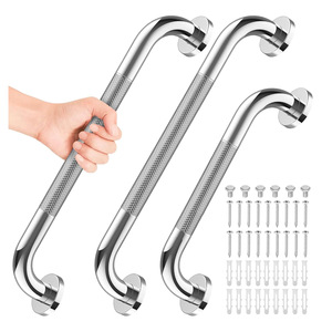 Barres d'appui de salle de bain en acier inoxydable, barre de sécurité antidérapante de 18 pouces pour personnes âgées, support de douche et de toilettes - Product Image 1