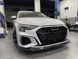 Kit carrosserie pour <span class=keywords><strong>Audi</strong></span> A3 2021-2024 Mise à niveau vers <span class=keywords><strong>Audi</strong></span> A3 RS3 Nouveau design Kit carrosserie Grille Pare-chocs avant Grille PP de haute qualité - Product Image 6